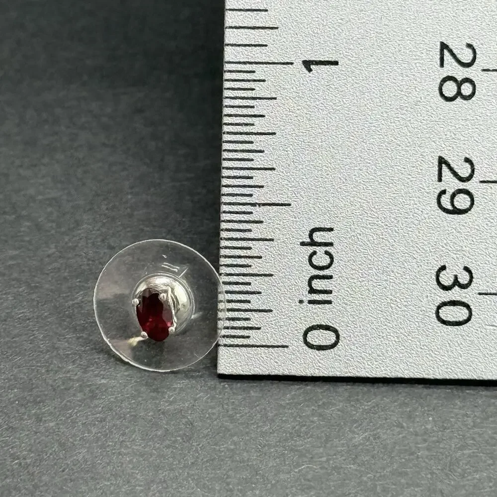 316L Surgical Stainless Steel Red Rhinestone Hoop & Stud Earrings Jewelry Lot